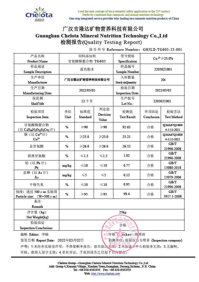 吉隆达-甘氨酸铜