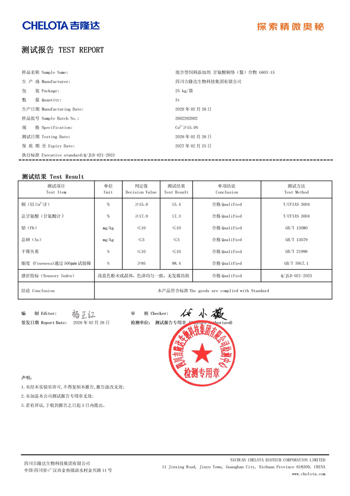 吉隆达-甘氨酸铜